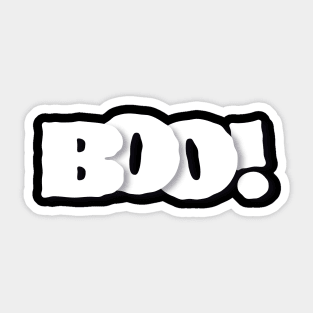 Boo. Funny Halloween Costume, Kids and Adults Sticker